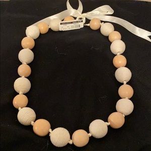 Bold cream and tan necklace